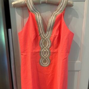 NWT Lilly Pulitzer Valli Shift Dress Cayenne Coral Size 4